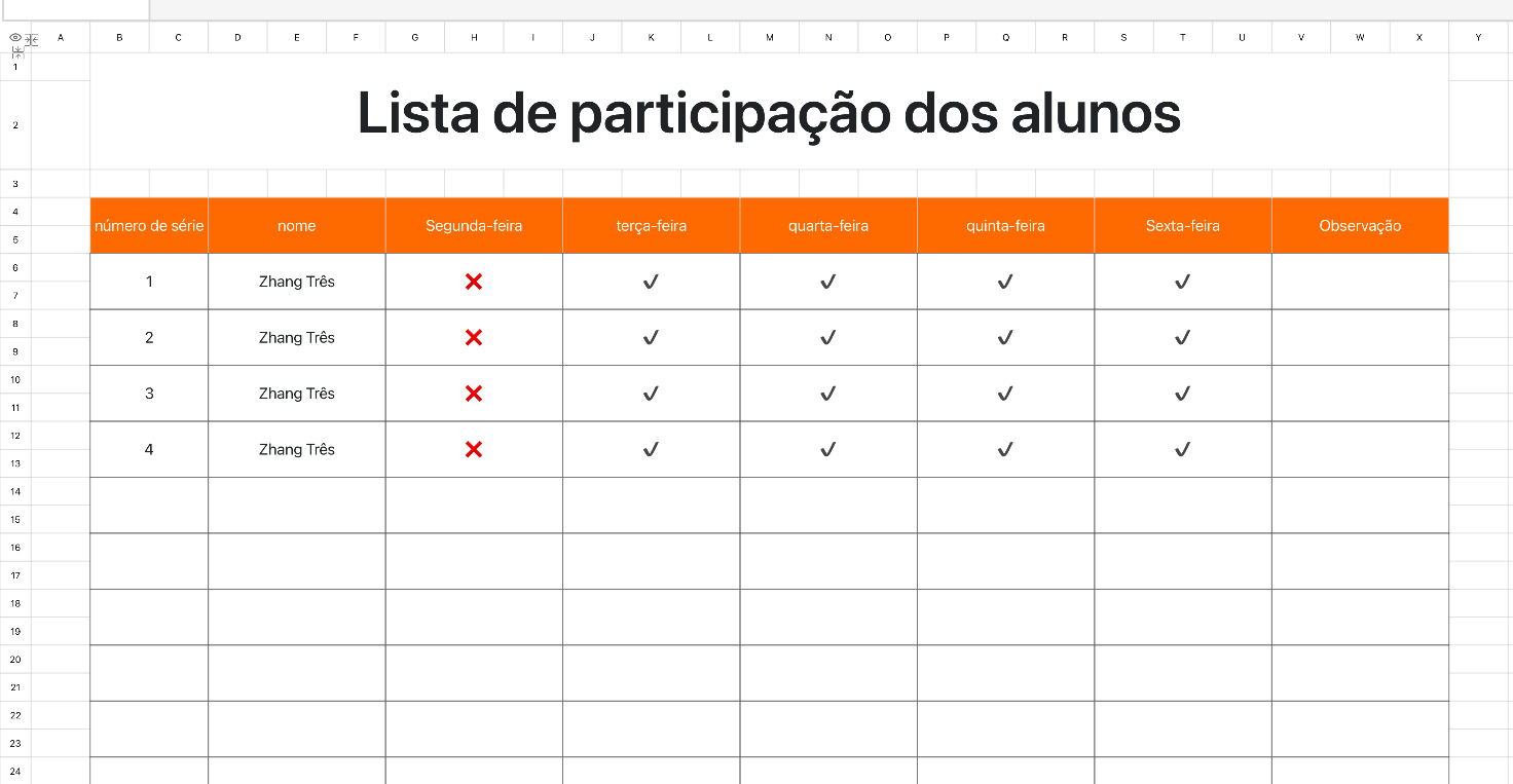Lista de alunos 13